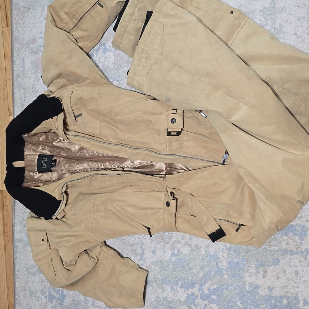 Nils sz 8 suede snow suit